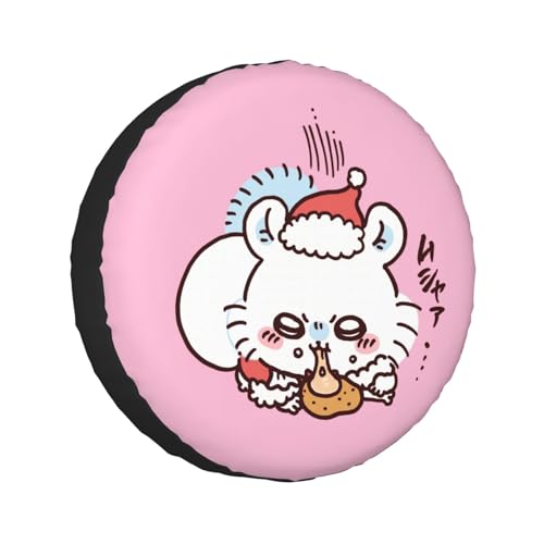 タイヤカバー ちいかわ モモンガ スペアタイヤカバー おしゃれ タイヤ収納 防塵 防水 防紫外線 日焼け止 汚れ防止 劣化対策 タイヤバッグ 持ち運び便利 取付簡単 カー用品 14〜17インチ 屋外 軽自動車 普通車 汎用 14インチ:直径60-69cm