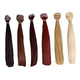 Puppenperücke zum selbermachen, glattes haar – die verarbeitung sorgt dafür, dass das haar fest zusammenklebt, diy-puppenzubehör