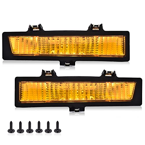 G-PLUS Signal Light Parking Lamps Compatible with Chevy Monte Carlo SS 1983-1988 /Fit Chevy Monte Carlo 81-86 (not fit LS 86-88) Amber lens Driver & Passenger Side 919025 919026 261303TA0A 261353TA0A