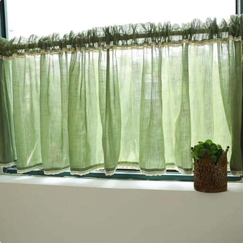 Cortinas cortas de gasa: la solución para baños y cocinas oscuras 3