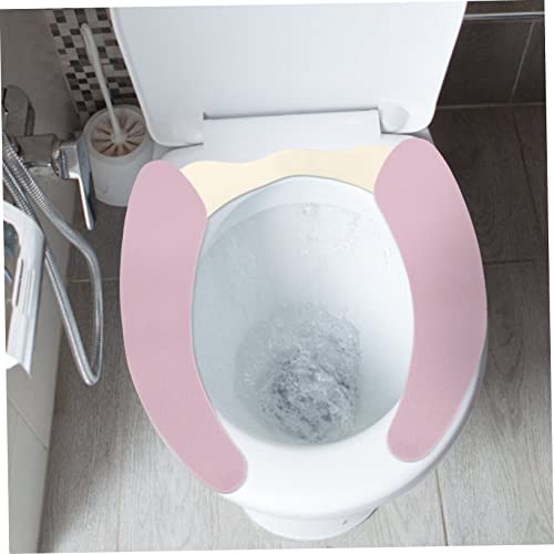 CUBTOL 5Pcs Beheizter Toilettensitz Wärmender Toilettensitz Toilettensitzbezüge Für Badezimmer Toilettensitzwärmer Toilettenwärmer Flanellheizung Weißes Heizkissen Toilettensitz – Bild 6
