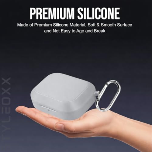Image of Anvique Silicone Case Cover for Realme Buds Air 8, Dustproof and Shockproof Protection (Master Gray)