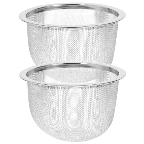 NIYANGLE 2pcs Stainless Steel Tea Infuser Strainers - 8cm Diameter Mesh Filters for Loose Leaf Tea Brewing and Teapot Accessories
