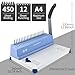 Comb Binding Machine, 21-Hole, 450 Sheets Capacity, Punch up to 12 Sheets, Punch Comb Binder Machines for Letter Size A5/A4 Paper with 100pcs 1/4