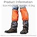 Hiking Gaiters,High-top Gaiters With Buckle Design for Snug Fit and A Comfortable, Suitable for Mountaineering and Hiking Off-roading(Orange)