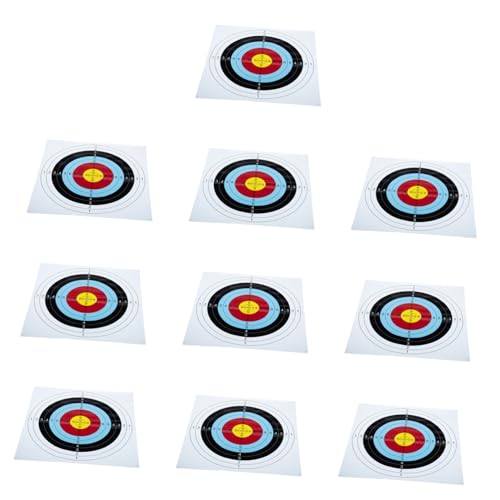 DECHOUS 10Pcs Archery Targets Paper Practice for Outdoor Shooting Thickened Material for Visual Feedback for Backyard Training