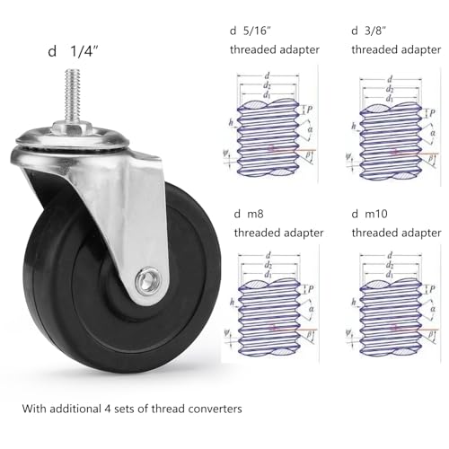 Pusalxl Rodas de Prateleira de Arame de 3