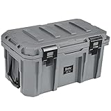 SR-50 Crossover Overland Cargo Case, Equipment Hard Case, Roto Molded, Stackable with Pad-Lock Hasp, Strap Mountable, TSA Standard, IPX4 Rated, 50 Liters (Gray)