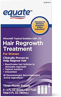 Equate Hair Regrowth Treatment for Women 3 Month Supply USA, 2 Ounces