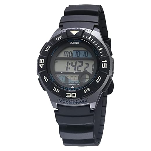 Casio Men's 10 Year Battery Quartz Resin Strap, Black, 22.8 Casual Watch (Model: WS-1100H-1AVCF)