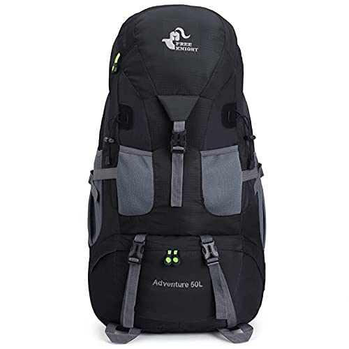 Colour-Store 50L Hiking Backpack Waterproof Mountaineering backpack Daypack Outdoor Camping Climbing Backpack for Men Women (Black)