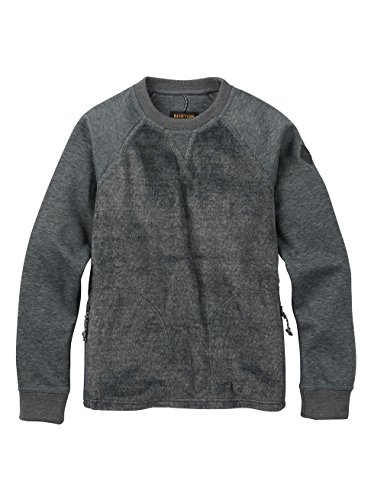 Burton Womens Rolston Fleece Crew, Gray Heather, Medium