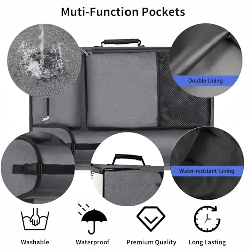 Image of TreochtFUN Art Portfolio Case 19 x 25 - Large Drawing Portfolio with Backpack & Tote Bag for Artist Supplies (Gray)