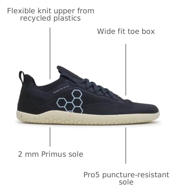 Image of Vivobarefoot Women's Primus Lite Knit Running Shoe