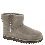 Obermaterial aus Wildleder UGG Damen Classic Mini Bailey Zip Fashion Boot, Smoke Plume, 43 EU