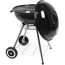 18 Inch Portable Charcoal Grill Barbecue Grill with Wheels for Outdoor Courtyard Picnic Camping Tailgating BBQ Kettle