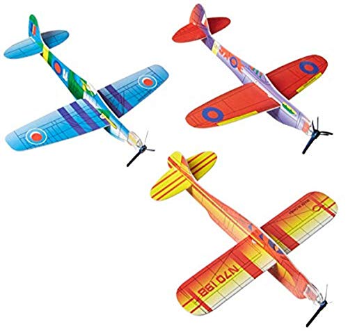 Rhode Island Novelty Foam 8 Inch Flying Glider Planes 48 Piece Assortment