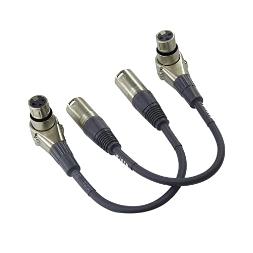 Câble XLR femelle coudé vers XLR mâle droit WJSTN adaptateur audio court court pour caméra