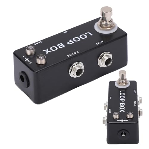 HERCHR Mini Loop Box Guitar Loop Effect Pedal Electric Guitar Amplifier Footswitch True Bypass Loop Switcher Guitar Looper Electric Loop Pedal Station for Electric Guitars & Bass - Image 2