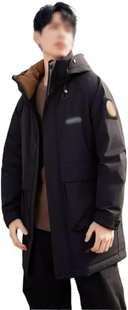 VIDI Down Jacket Male Winter Long Outdoor Hat Fashion Windproof Coat Warm And Thick