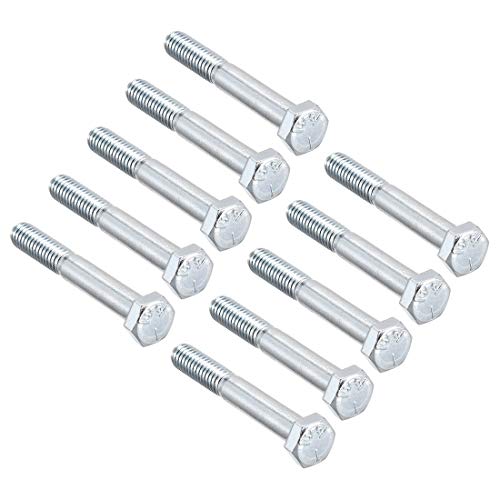 Image of uxcell Hex Head Screw Bolts Carbon Steel 5 /16 inch-18x2-1 /4 inch Fastener Grade 5 UNC 10pcs