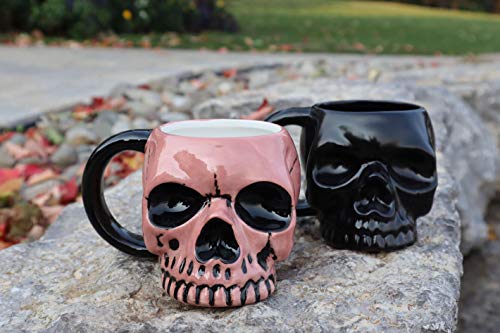 Skeleton Skull Shaped Halloween Ceramic Coffee Mug - Set Of 2-15 Oz #TOP1