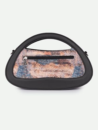 Image of ZOUK Nadia Sling Bag for Women - Stylish Crossbody with Cutout Top Handle | Handcrafted Shoulder Bag with Multiple Pockets & Water-Resistant Lining | Formal & Casual Use |