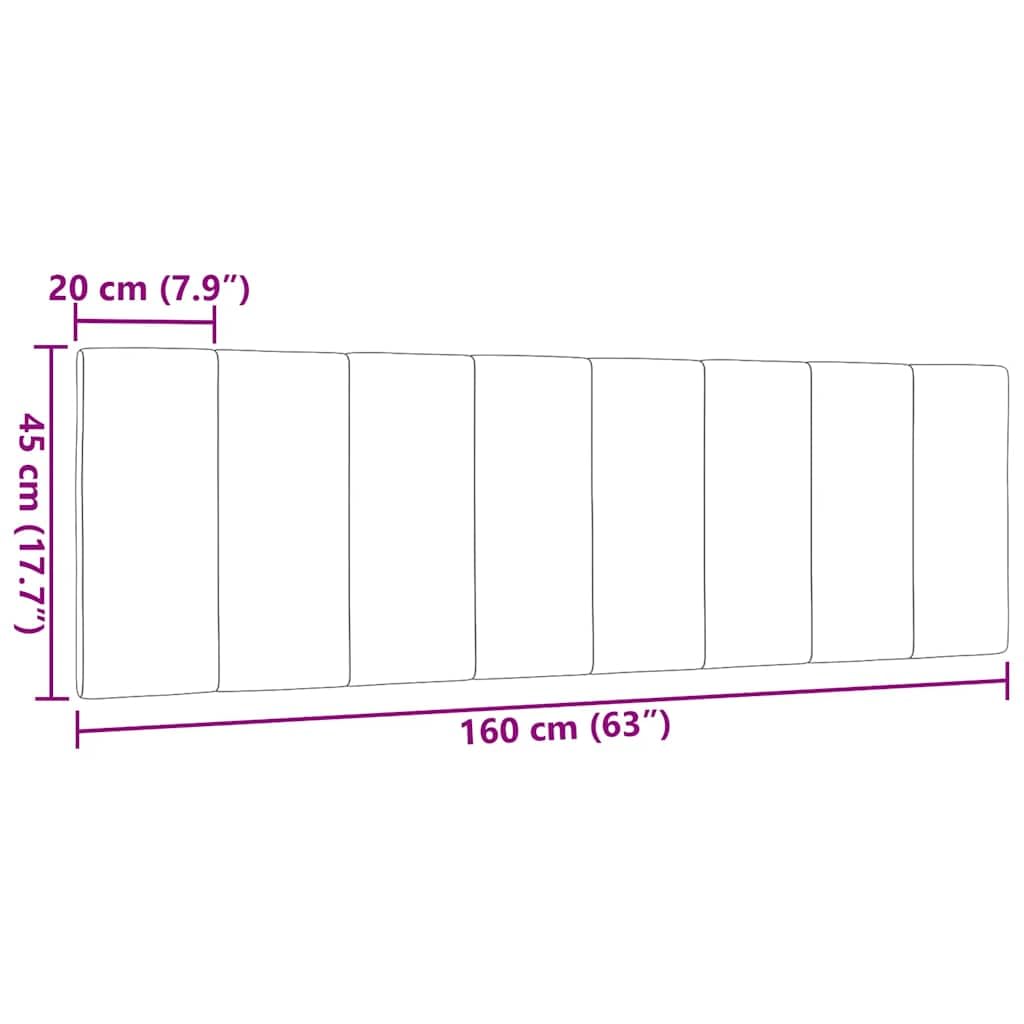 vidaXL Poduszka na wezgłowie, Hanko, ciemnoszara, 160 cm, tkanina