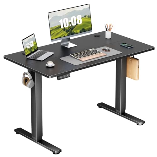 Sweetcrispy Electric Adjustable Height Standing Desk - 40 x 24 inch Sit to Stand Up Desk with Splice...