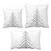 DIYthinker - Set di cuscini, motivo: albero di Natale astratto e origami, colore: Bianco