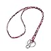 Vera Bradley Signature Cotton Keyring, Raspberry Medallion