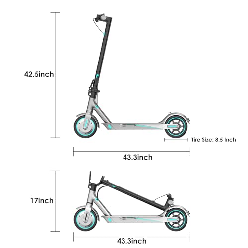 Image of Electric Scooter,8.5 inch /10 inch Solid Tires,UP to 19MPH,350W /500W Powerful Motor,20-31 Mile Range with Braking System,Foldable Lightweight Electric Scooter for Adults,Max Load 265 LBS,App Control