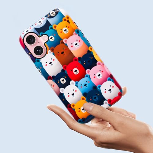 Coque feilinerheyi1 Bcov double couche antichoc ours mignon coloré - 5