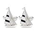 Produktbild Mr.Van Manschettenknöpfe Herren, Nautisch Segelboot Klassische Mode Modern Streifen Cufflinks für Geschäftliche Anlässe Hochzeit