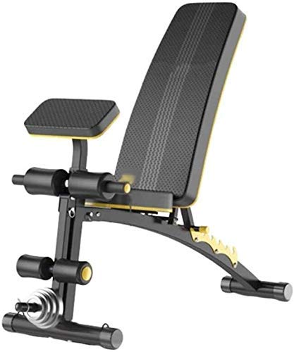 SaryEdge Adjustable Weight Bench Full Body Workout Dumbbell Bench Professional Fitness Equipment Supine Board Exercise Bench bench press seat, Black,
