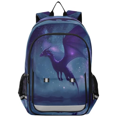 Sac à dos ordinateur portable enfants avec grand compartiment dragon