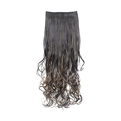 Image of KIS Synthetic Curly Hair Extensions for Women, Highlight Gold | 23 Inches , Natural, Soft Heat Resistant Hair, Thick Washable Reusable, Artificial Hair with 4 Clip-in Extension for Bridal