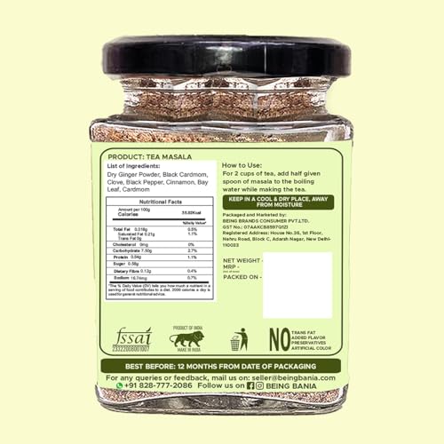 Image of Tea Masala Powder for Authentic Masala Chai | 7+ Spices | Immunity Booster & Taste Enhancer