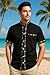 Men's Short Sleeve Mexican Guayabera Shirts Made in Mexico, Multiple Colors (XX-Large, Black)