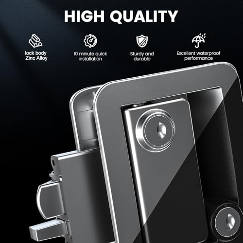 Image of Upgraded RV Door Lock Replacement with Paddle Latch, Durable Black Camper Door Lock for Travel Trailers and Enclosed Trailer(Keyed Differently)
