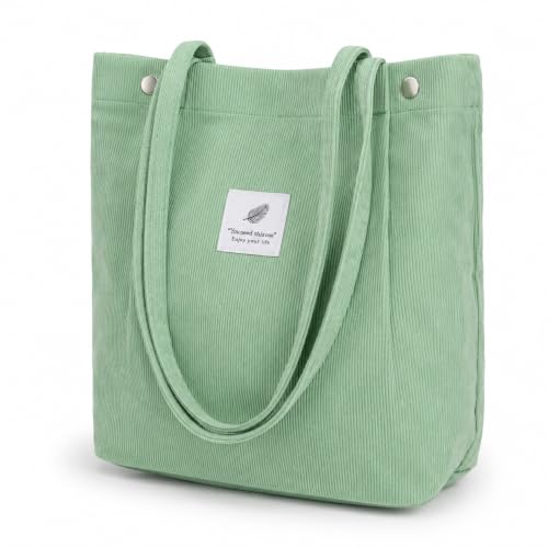 Image of Street27 Korean Canvas Corduroy Tote Bag Casual Work Shoulder Handbags | Multi-Purpose Bag |Sturdy Canvas Bag with Large Capacity | Shopping Bag for Office, College & Daily Use