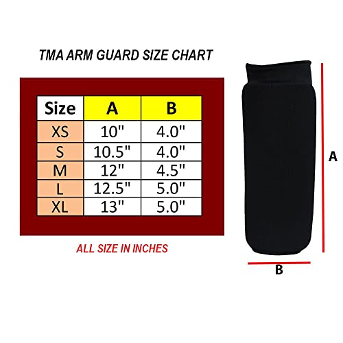 TMA Elbow Sport Forearm Pads Guard Support Sleeve Protective Gear MMA (Black, L)