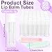RAINFLOW 50 PCS Lip Balm Tubes - 5 g Twist-up Lip Gloss Balm Containers BPA Free & Leak Free,Clear Empty Lipstick Tubes with White Caps for DIY Homemade Lipsticks,Chapsticks,Solid Perfume,Gifts