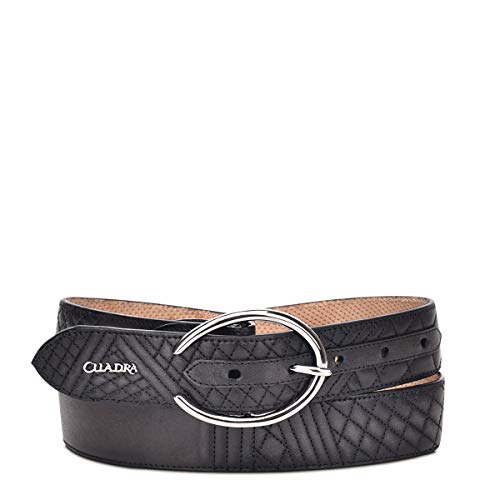 Cuadra Women's Casual Belt in Genuine Leather Grey, CD923RS, Size M2
