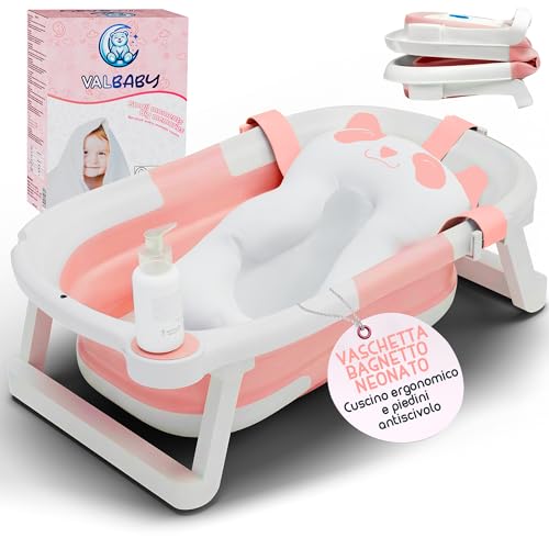👶 CRESCE CON IL TUO BAMBINO – DAI 0 AI 2 ANNI A differenza di altre vasche che diventano presto troppo piccole o scomode, la nostra vaschetta bagnetto bambini 1-2 anni si adatta perfettamente alle varie fasi della crescita. Utilizzabile fin dalla nascita grazie al cuscino riduttore, segue il bambino fino ai 36 mesi offrendo sempre lo stesso livello di comfort, sicurezza e praticità.