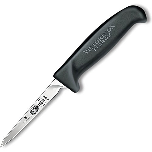Victorinox 5.5903.08 Couteau à volailles avec Manche Petit, Acier Inoxydable, Noir, 30 x 5 x 5 cm