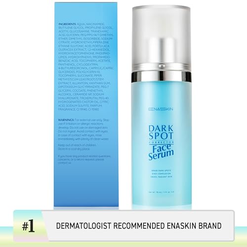 EnaSkin Dark Spot Remover for Face: Hyperpigmentation Body Treatment for Freckles Melasma Age Spot Sun Spot - Dark Spots Corrector Serum for Women and Men (1.0 Fl Oz)