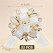 32 Pcs Large Pull Bows for Gift Wrapping, 6 Inch Organza Ribbon Bows Bulk, Vibrant Color Decorative Bows for Easter Mother's Day Christmas Wedding Party, Gift Baskets & Presents Decor (Rose White)