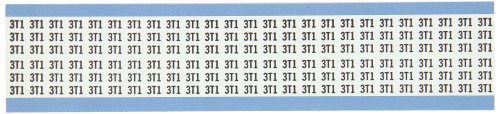 Marqueur de fil 3T1 Brady WM-3T1-PK en tissu vinyle repositionnable blanc