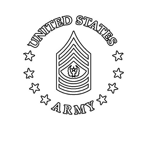 ION Graphics E-9 Sergeant Major of The Army US Army Rank Sticker Die Cut Decal SMA OR-9 E9 5" Bumper Locker Laptop Window - Sticks to Any Surface